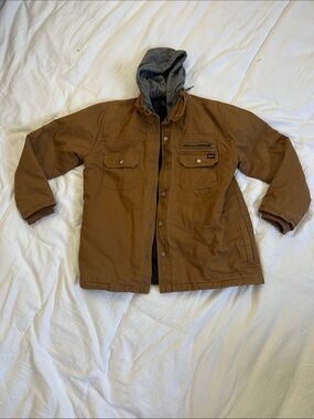 Dickies Brown Field Jacket with Gray Hooded Liner